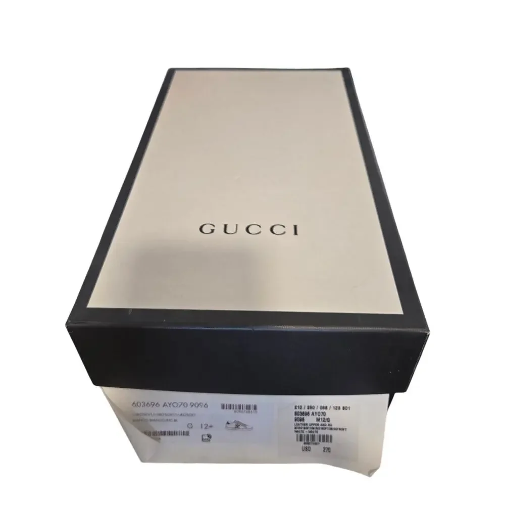 Gucci Ace Tennis White Leather Trainers Men’s G 12.5 US 13.5